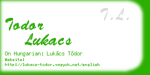 todor lukacs business card